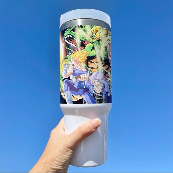 Dragon Ball Z 40 oz Tumbler with hand carry handle and Straw for COLD and HOT - Picture 3 of 4